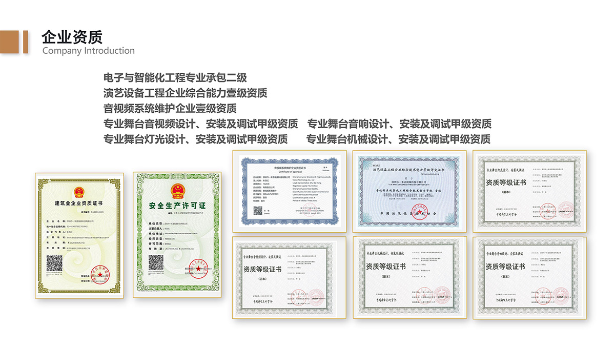 音視頻系統(tǒng)集成商資質(zhì)