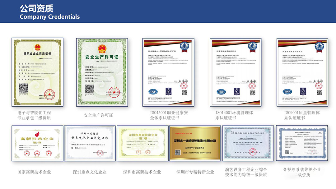 一禾科技公司資質(zhì)